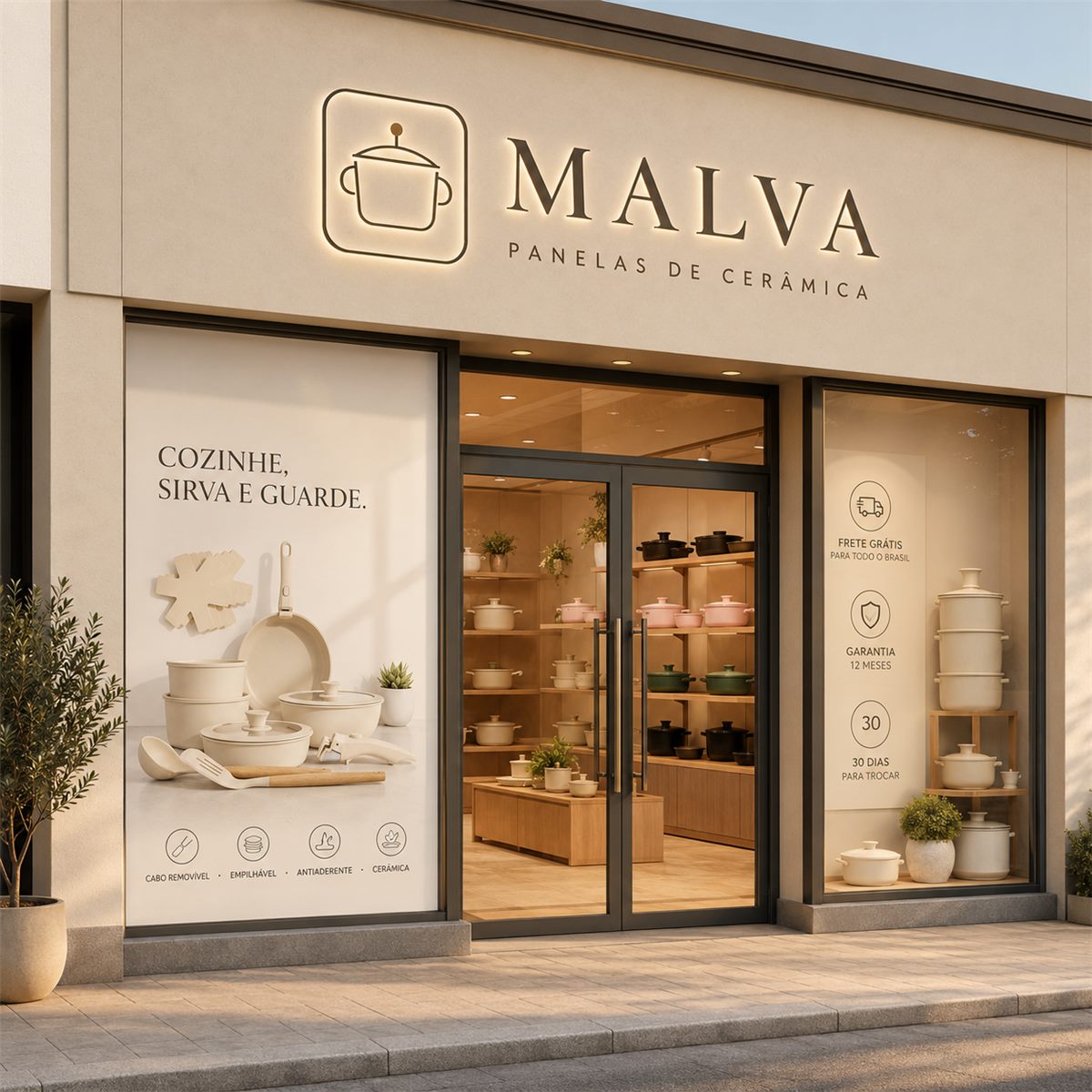 Fachada da loja MALVA